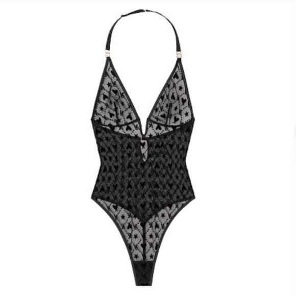 🌸VS Sheer Velvet Logo V-Wire Teddy - Picture 3 of 3